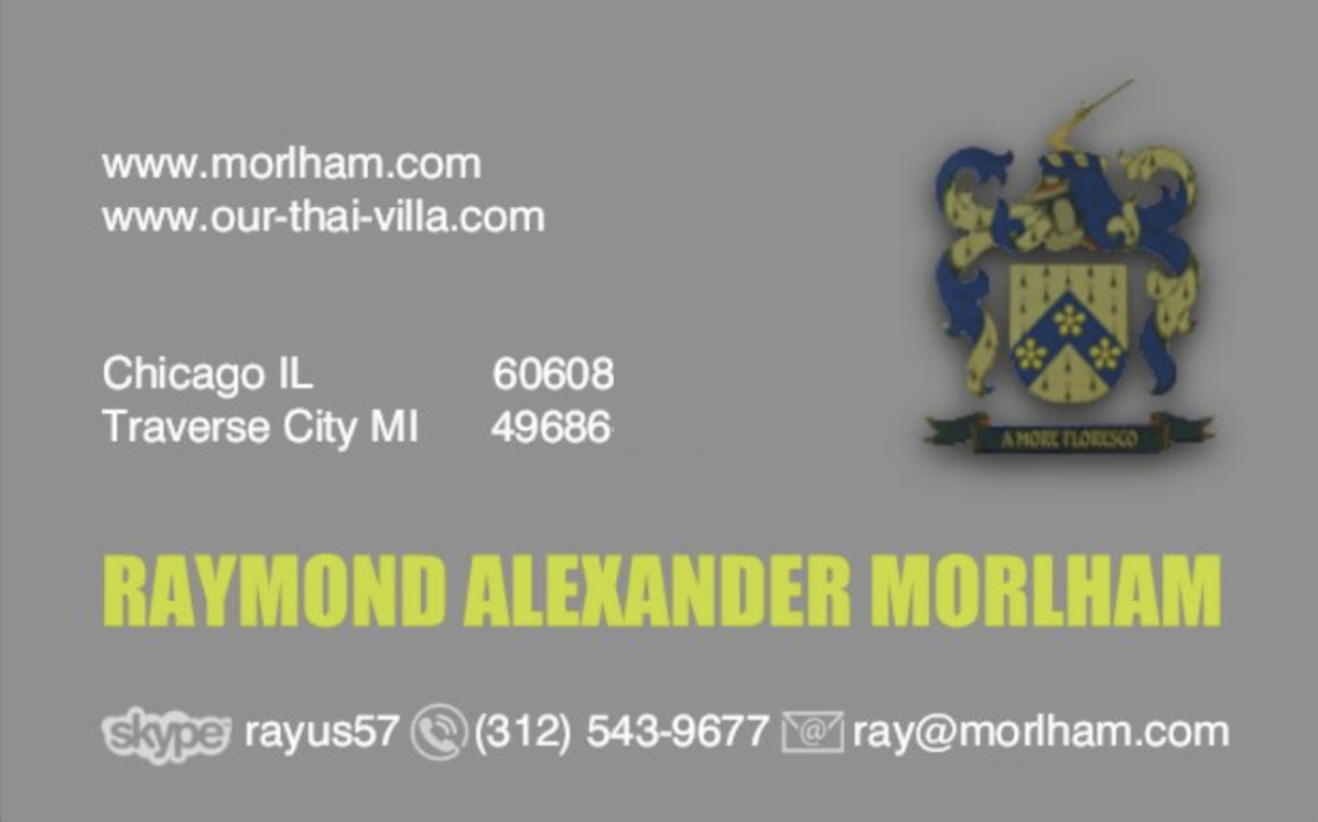 Ray's Business Card Front
